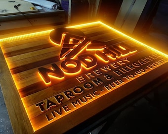 gift, art, wall decor, wood sign, backlit sign, metal sign, personalized sign, home sign, laser cut, 3d busines sign, Ireko wood floor