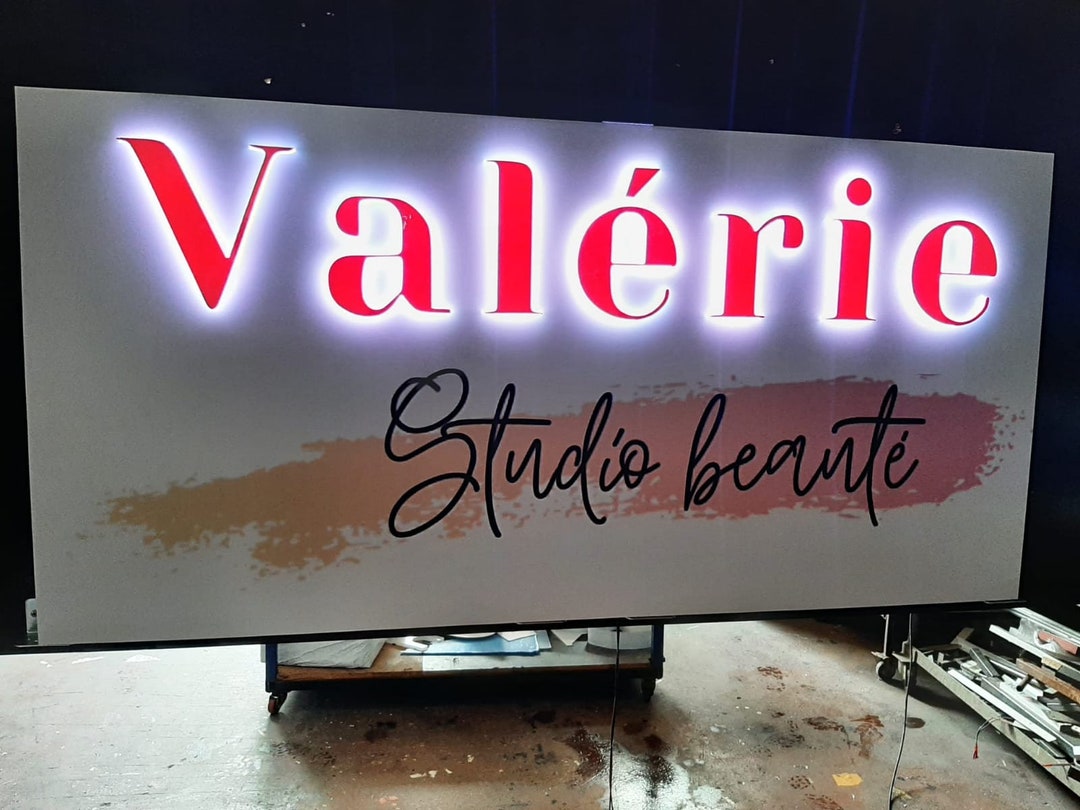 Letrero metálico retroiluminado 3D personalizado, para oficina ...