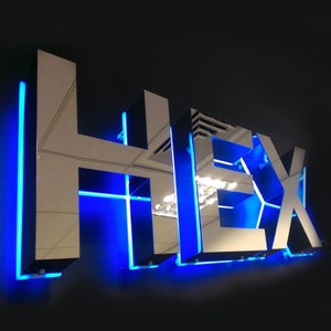 Insegna retroilluminata 3D, segnaletica LED 3D, insegna luminosa con logo, insegna personalizzata per esterni, insegna aziendale 3D, insegna luminosa, insegna personalizzata per ufficio