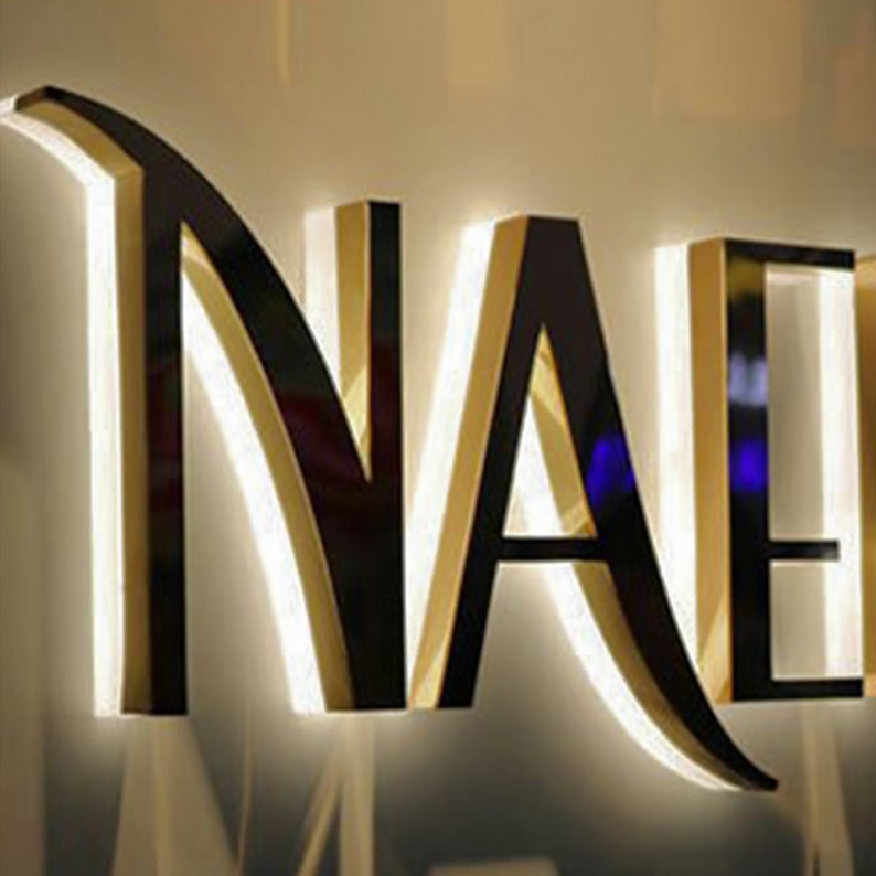 3d Backlit Sign, 3d Led Signage, Logo Light Sign, Custom Outdoor, 3d ...