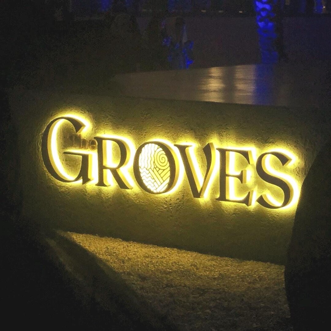 Backlit Letter Sign, LED Illuminated Sign, 3D Lighted Sign, Custom ...