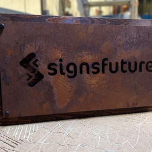 Rustic sign, metal sign, sign for wall, sign for office, business sign, modern sign, office decor, wall sign