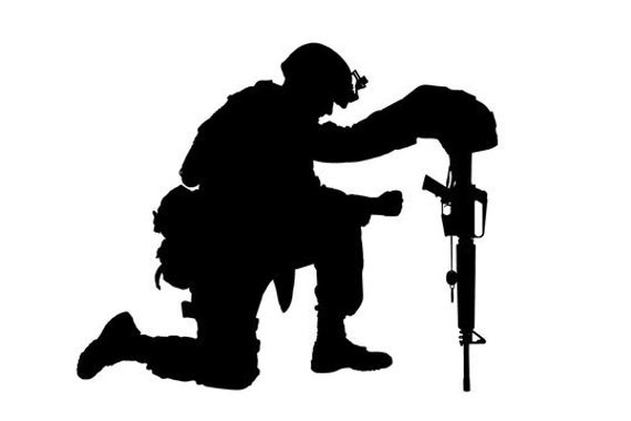 Kneeling Soldier SVG - Etsy