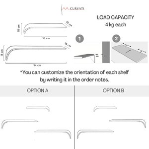 Ensemble de 3 étagères murales ÉTAGÈRES FLOTTANTES Décoration murale, Étagères en bois Style moderne, Bois véritable image 4