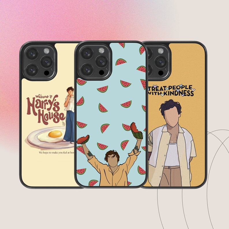 Harry Styles cute Minimalist Art Phone Case for Apple iPhone 13, 12, 11, Pro, SE, XR, X, XS, Max, 8, 7,  Plus, Mini | Samsung S21, A50, A51 