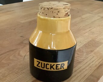 Storage vessel for ceramic sugar - 70s