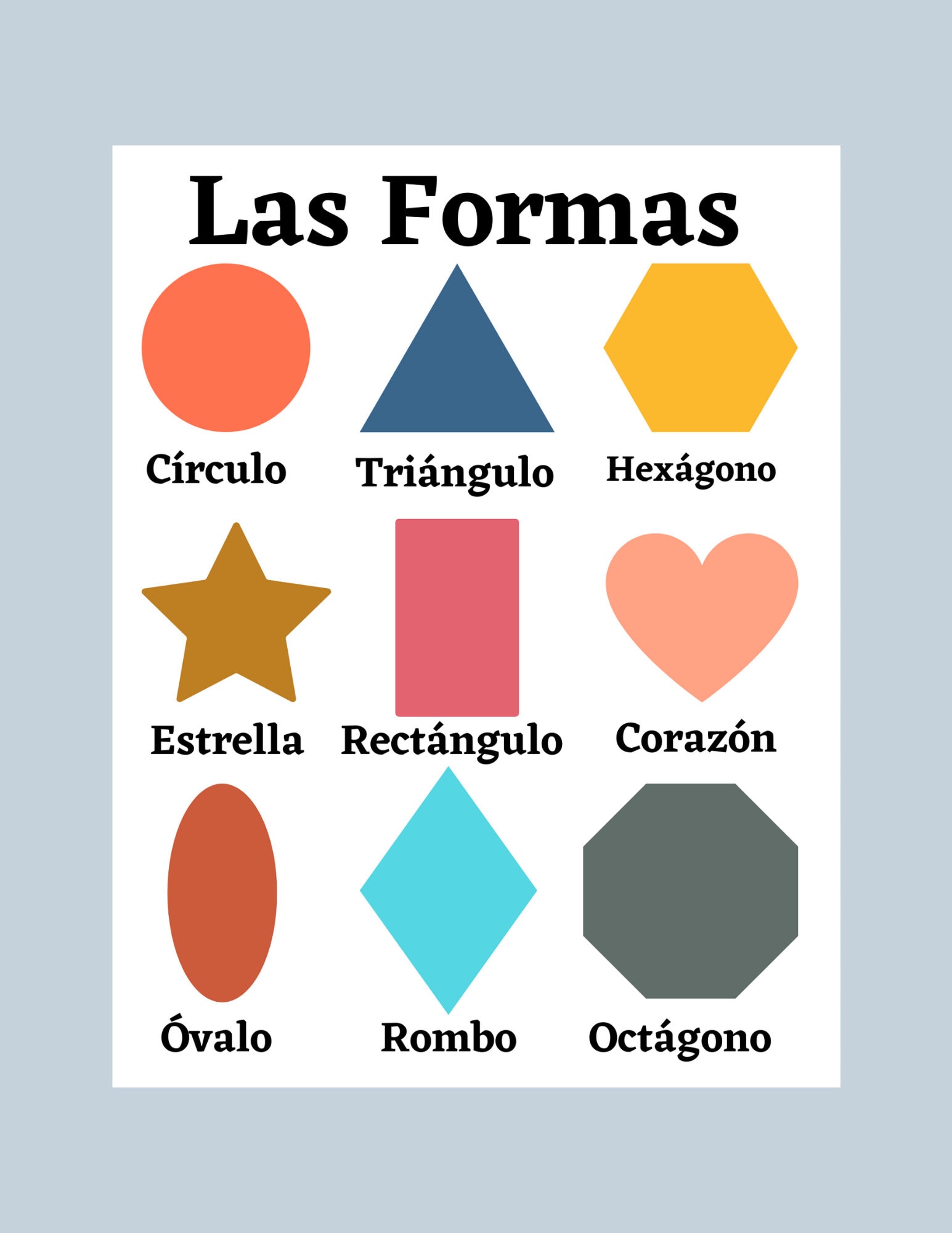 Foam Shapes In Spanish at Isaac Soundy blog