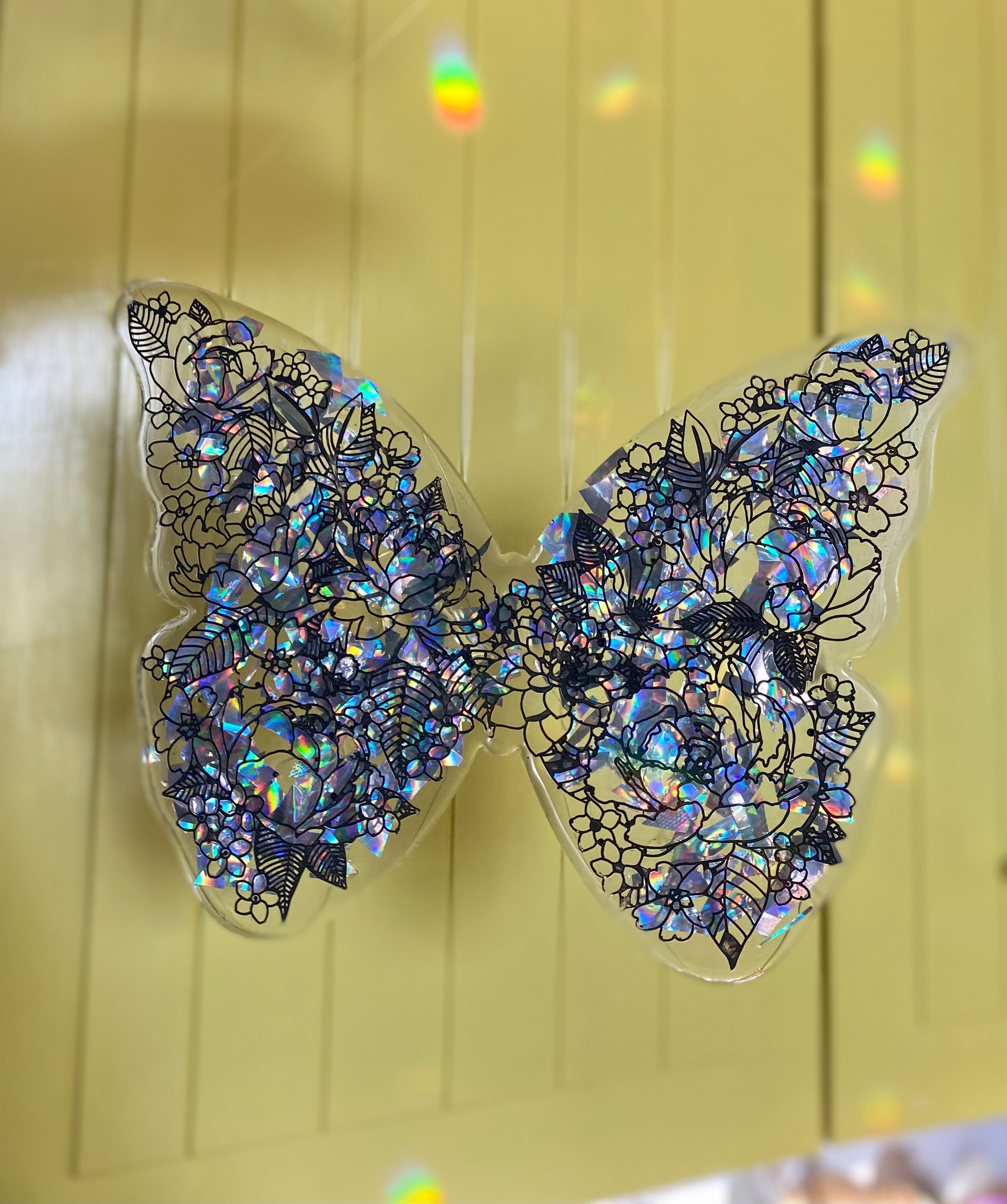 Art & Collectibles Resin Butterfly Wallhanging or Suncatcher Sculpture