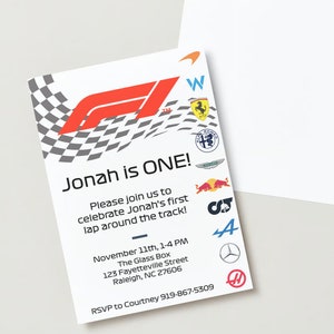 Formula One Invitation DIGITAL DOWNLOAD Made to Order