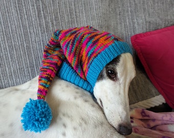 Hand-Knitted Greyhound/Lurcher Hat