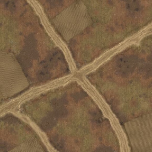 Bolt Action Battlefield Mat – 6x4 ft – WW2 Rural Gaming Table (183cm x 122cm)