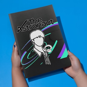 A6 Jin, o astronauta inspirado, fichário de cartão fotográfico/organizador elegante de coleção K-pop/diário de bala BTS fichário