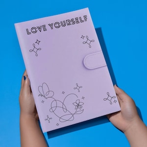 A5 BTS LOVE YOURSELF inspiré classeur de cartes photo/reliure de journal et de bullet journal/classeur organisateur/classeur de cartes photo personnalisé