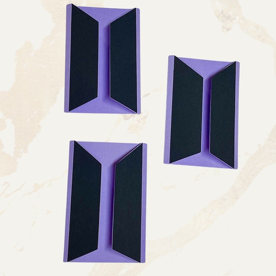 Purple BTS Logo Greeting Card | Handmade Kpop Fan Gift - Etsy