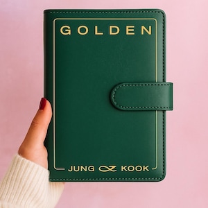 Reliure pour cartes photo A6 Kpop | Mini livre de collection Jungkook Golden Inspired