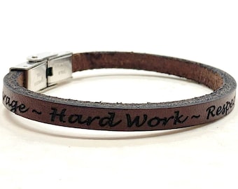 Bracelets for Women Personalized Thin Leather Unisex Custom Gift For Mother's Day Anniversary Gift for Girlfriend Leather Bracelet Women