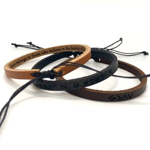 Leather name cheap bracelets disneyland
