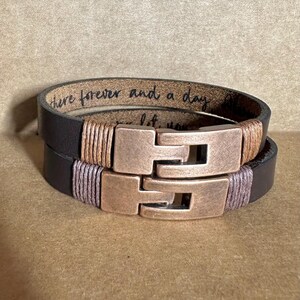 Men Leather Bracelet, Personalized Bracelet For Men, Secret Message Bracelet, Hidden Message Leather Cuff, Bracelet For Men Jewelry For Son