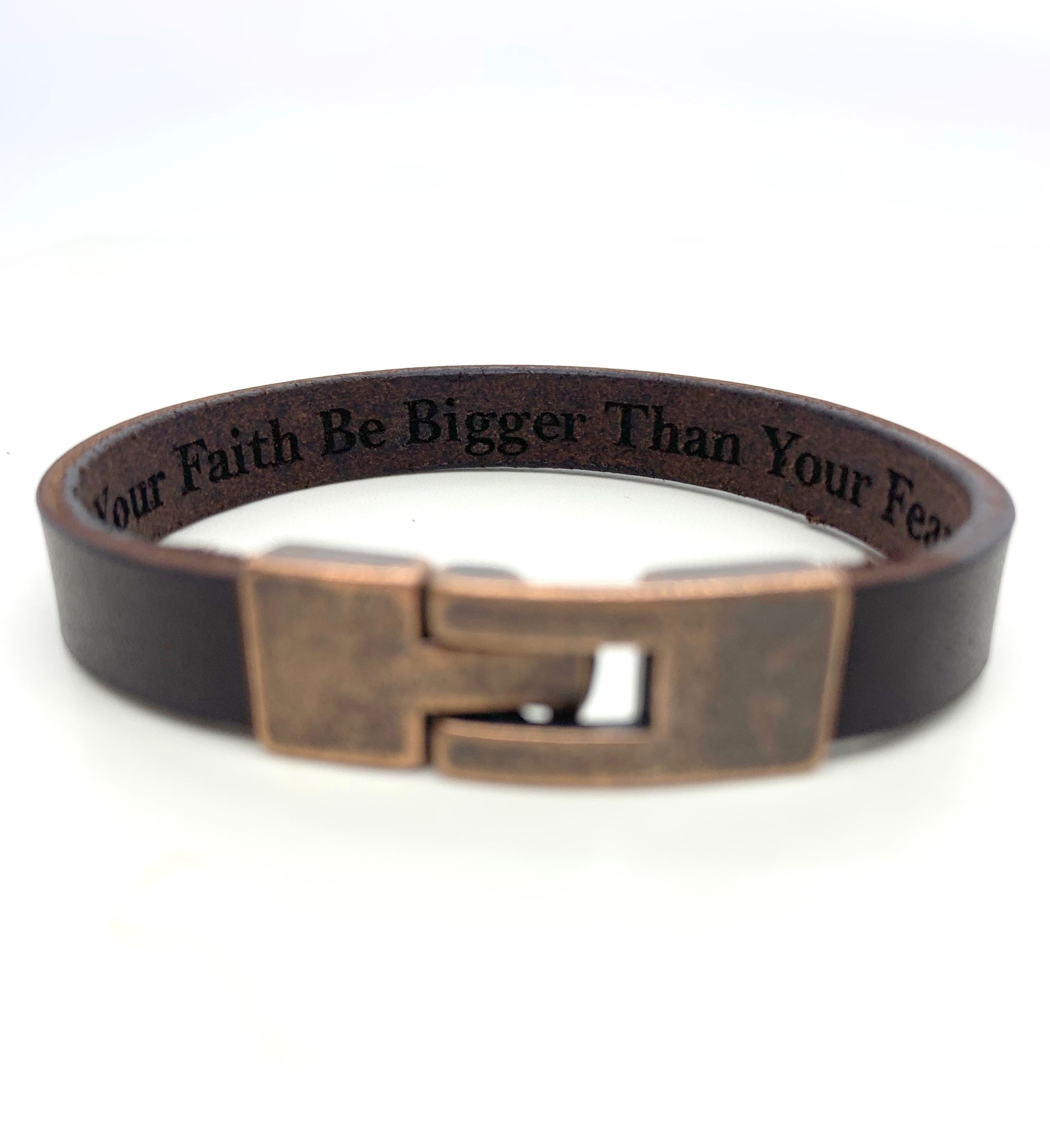 Personalised men's shop secret message bracelet