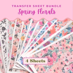 Spring Florals Transfer Sheets For Polymer Clay Jewelry & Crafts - Spring + Sumer Flower Designs