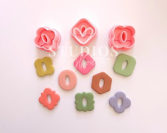 Dainty Geometric Charm Style Cutout Shapes Polymer Clay Cutters