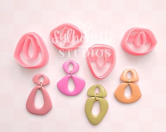 Juegos de cortadores de arcilla sin taladro para combinar: cortadores geométricos para pendientes colgantes