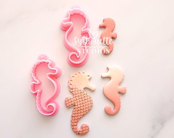Emporte-pièce en forme d'hippocampe en pâte polymère : pour des boucles d'oreilles et des projets en argile à faire soi-même sur le thème de la mer
