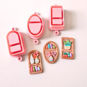 BOOKSHELVES Clay Cutters | Novelty Cutters | Book Cutters | Shelf Cutters | Plants & Pots | Vase Cutters | Flower Cutters | Whimsical