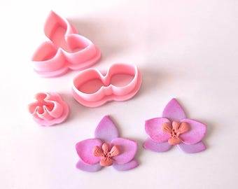 Orchid Polymer Clay Cutter Set: Floral Builder