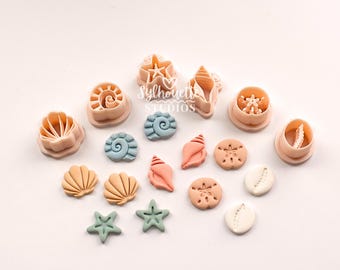 Emporte-pièces coquillage en pâte polymère pour boucles d'oreilles DIY, fabrication de bijoux côtiers
