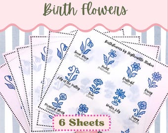 Porzellan Blau Blau Blume Transfer Sheets - Wunderliche skizzierte Schmuckdesigns Transfer Papier