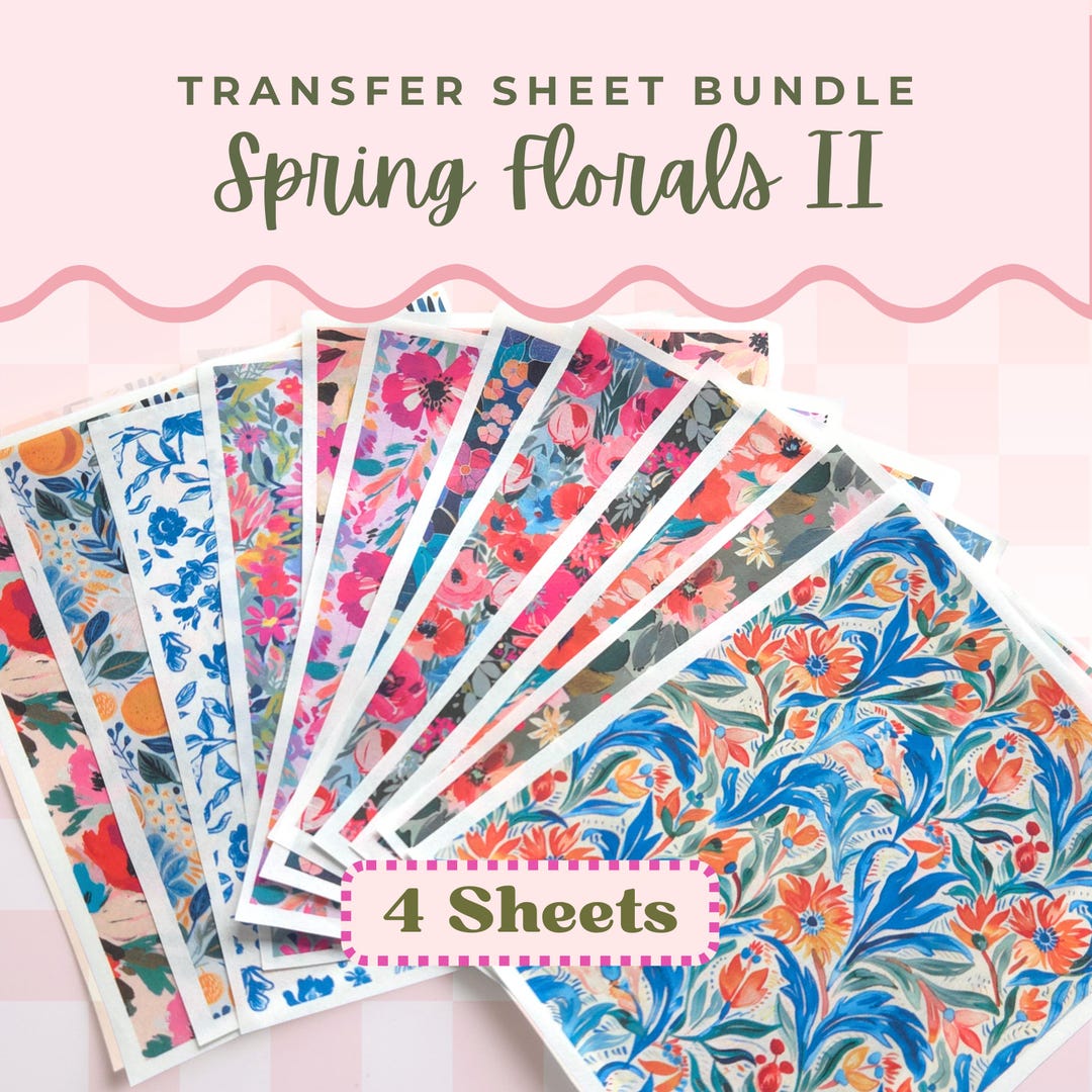 Spring Florals Transfer Sheets Volume II for Polymer Clay Jewelry ...
