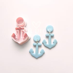 Ship Anchor Polymer Clay Cutter: Nautical Stud Dangle