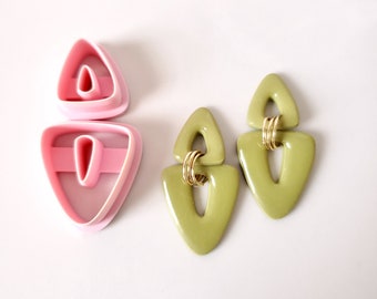 Boho Triangle Clay Cutter Set: Drill-less PLA Cutters