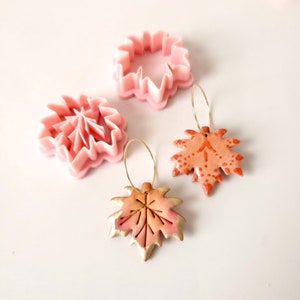 MAPLE LEAF geprägte Polymer Clay Cutter | Herbst Ausstecher | Blatt Ausstecher | Herbstblatt | Ausstechformen | Niedliche Ausstecher | Trending Cutters