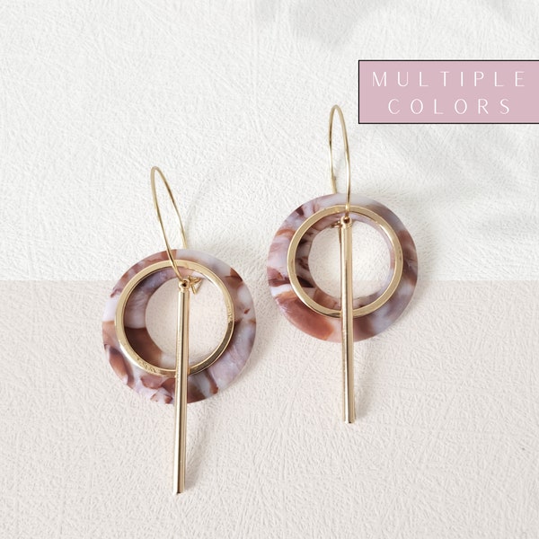 Polymer Clay Earrings Everyday Wear Casual Hoop Earrings | Minimalist Earrings | 18k Gold Plated Hoops | Statement Earrings | Hypoallergenic