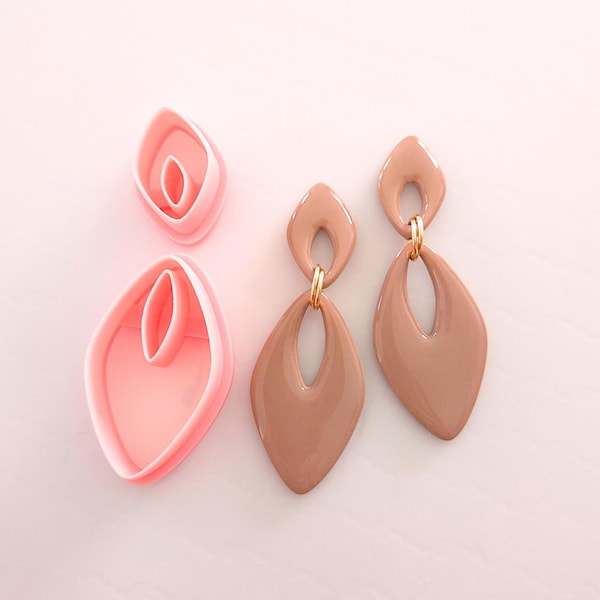Elongated Diamond Polymer Clay Cutters: Boho Geometric Earring Making