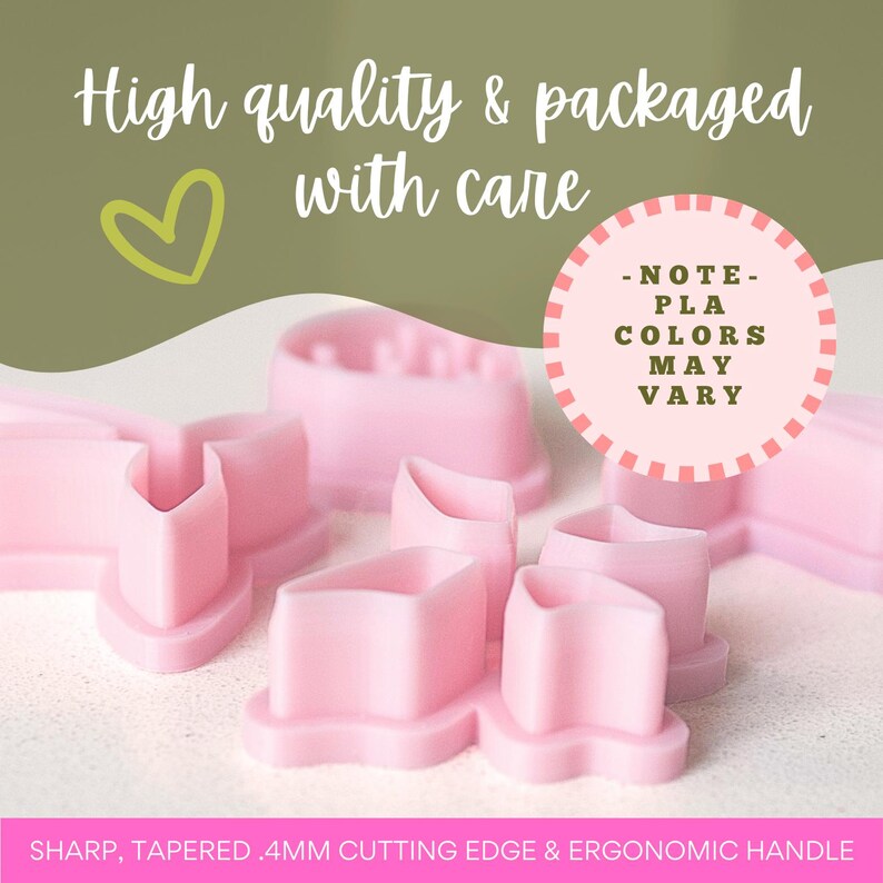 Organic Polymer Clay Earring Cutters: Basic Shapes Set - Boho Geometric Design image 4