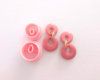Dainty Circle Clay Cutter Set: Drill-less Polymer Clay Earring Cutters