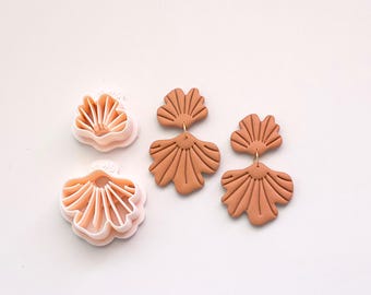 Ensemble d'emporte-pièces en pâte polymère en forme de feuilles de ginkgo : motif feuilles d'automne
