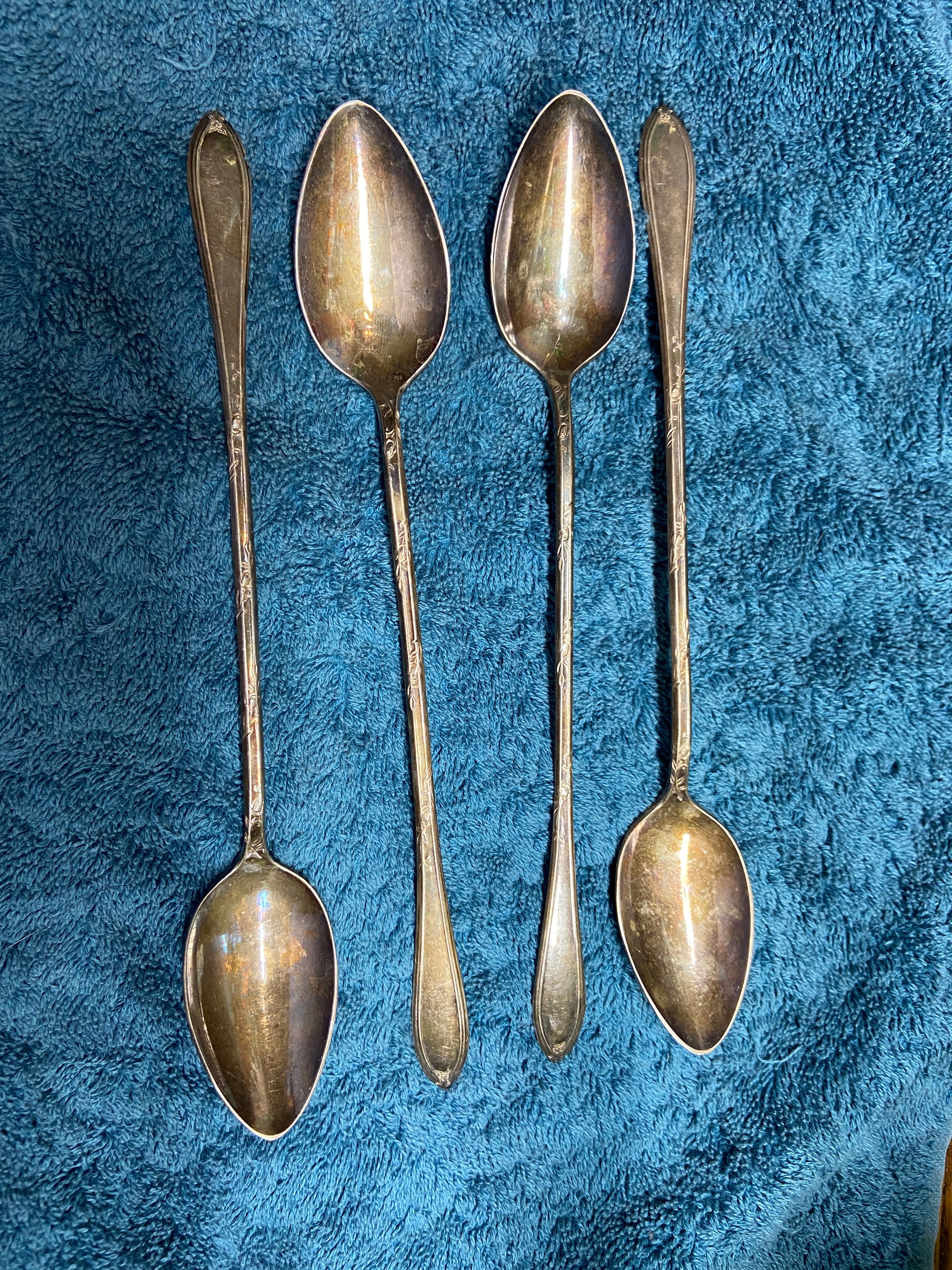 New England Silver Plate Iced Tea Spoons Etsy