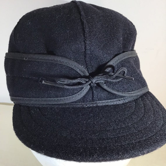 Stormy Kromer hat, Black wool hat, Wool hat, Wint… - image 1