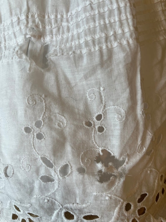 Vintage Petticoat, Vintage Skirt, White Cotton Pe… - image 4