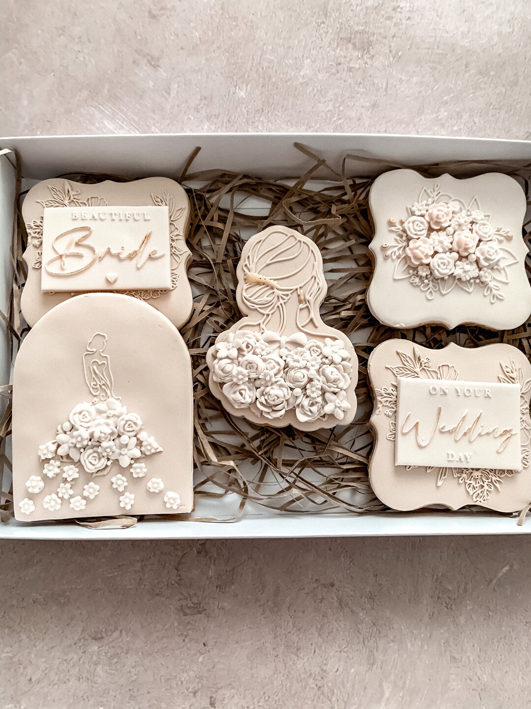 Bride Gift Box Gift for Bride Wedding Biscuits Wedding Day Gift Bridal ...