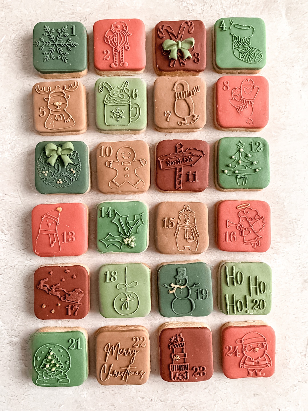 PRE ORDER Advent Calendar Biscuits Advent Calendar Cookies Advent