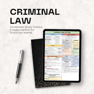 Criminal Law Condensed Study Outlines for Law Students