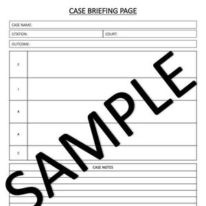 Law School Case Briefing Page