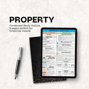 Könnte beinhalten: Ein digitales Tablet zeigt einen Studienplan zum Immobilienrecht. Der Plan ist in zwei Kapitel unterteilt: Einführung in das Konzept von Eigentum und Erwerb von Eigentum. Der Plan umfasst Themen wie Rechtsposition, Eigentumsrechte und Erwerb von Eigentum durch Schenkungen, Erbschaften und Ersitzung.