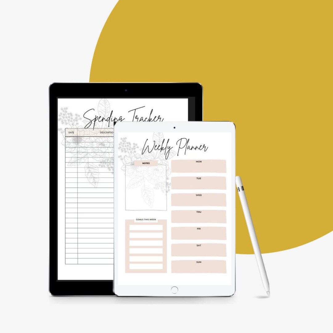 Minimalist Floral Digital or Printable Planner BUNDLE - Etsy