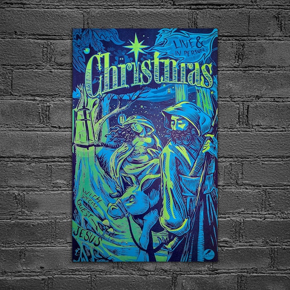 Christmas Poster 9.25" x 15.5" Original Lithograph - limited run